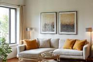 Salon modernisé grâce à des éléments de home staging